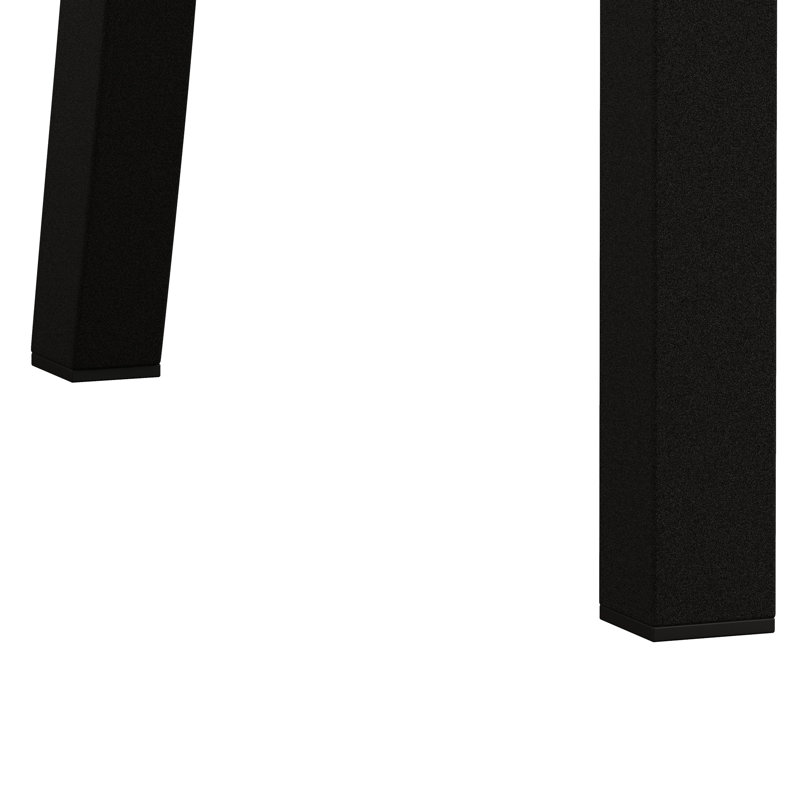 Table de salle à manger rectangulaire moderne avec 4 chaises, gris et noir Modern