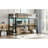 Deep Black Metal Twin XL Loft Bed Frame, Space-Saving Design for Small Bedrooms With Integrated Power Outlets and LED Lighting-871021739