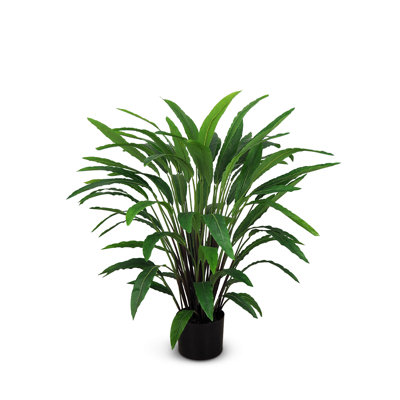 Faux calathea botanique au fini vert