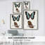 Reproduction encadrée de papillons bleus antiques IV - bois massif-2131606875