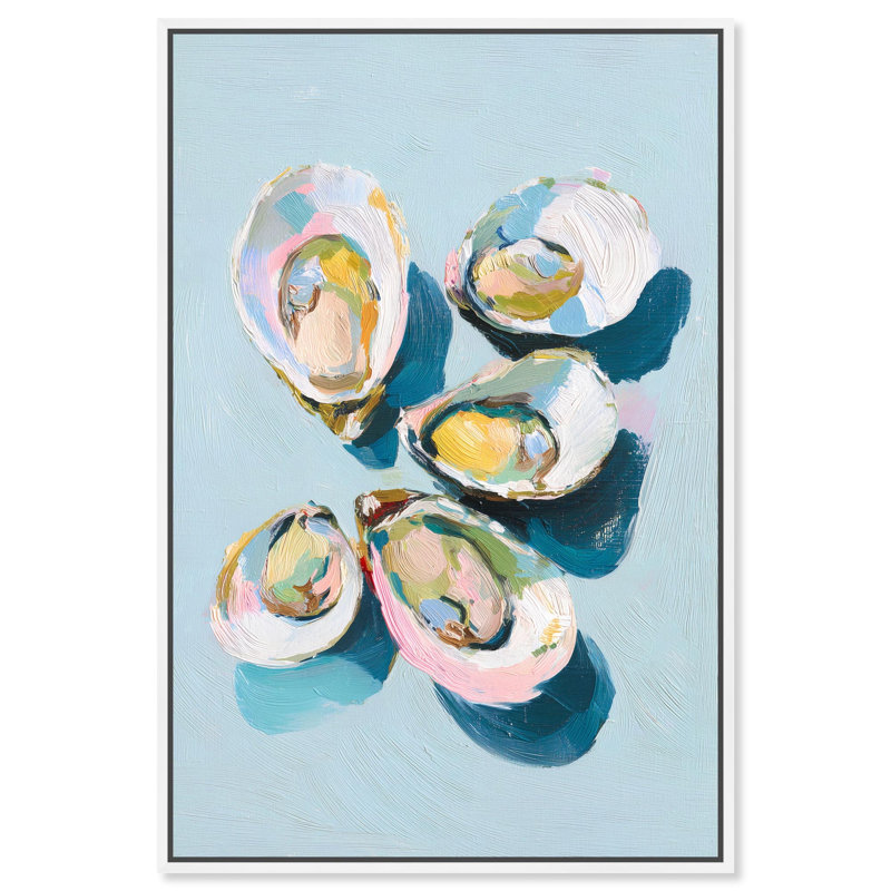 Oyster Iris, reproduction d'art sur toile par Art Remedy, cadre blanc, 24 x 36, H 37 po x l 25 po, Cadre blanc