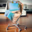 Coussin imprimé plage bleue avec palmiers-30728207-30728211