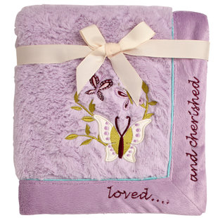 Couverture de bébé moelleux et pelucheux à papillon précieux