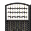Paravent pliant, paravent à 4 panneaux, cloison en fibre Black Wave de 5,6 pi, tissé à la main pour la chambre à coucher, le salon et l'espace
