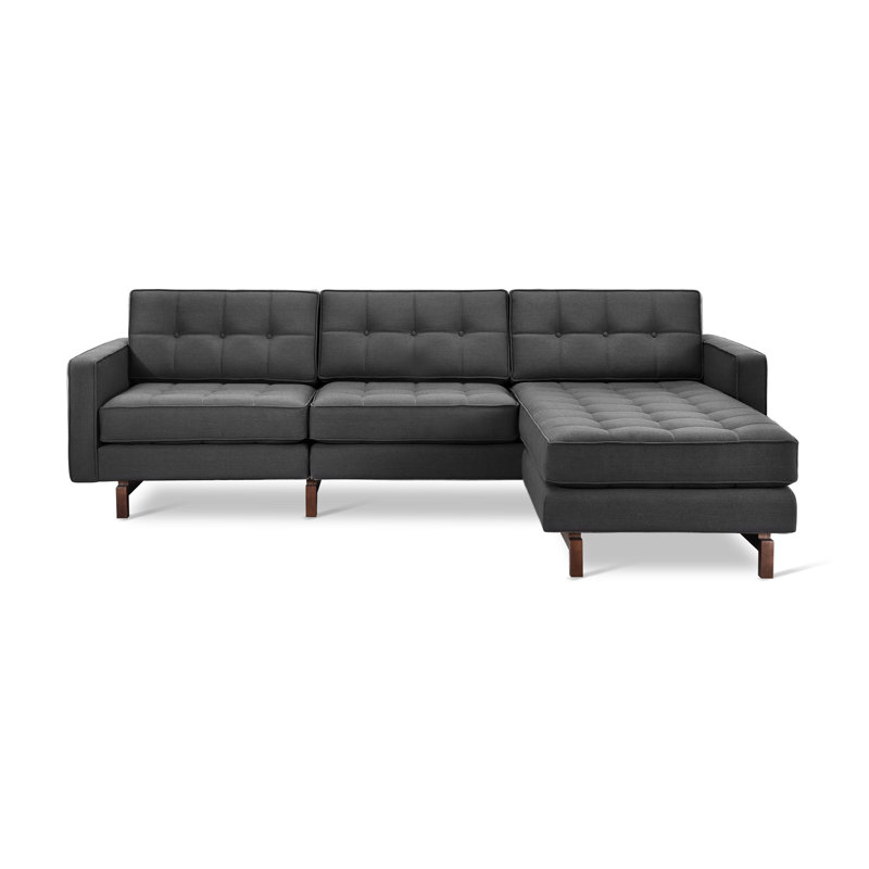 Jane 2 Bi-Sectional, Urban Tweed Ink, Walnut