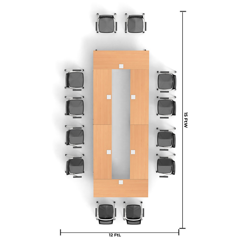 Ensemble de tables de réunion pour 12 personnes