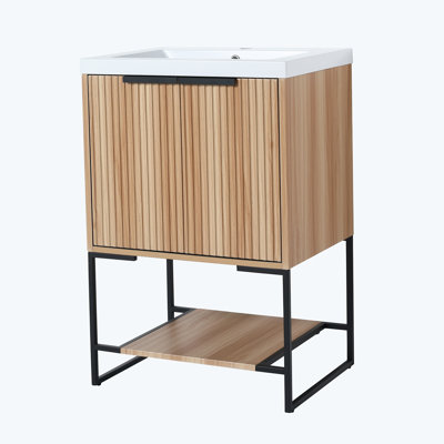 Meuble-lavabo autoportant de 24 po avec lavabo en résine BVA01124MP-1, (W99981917)