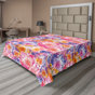 Pink Mustard Dark Violet Floral