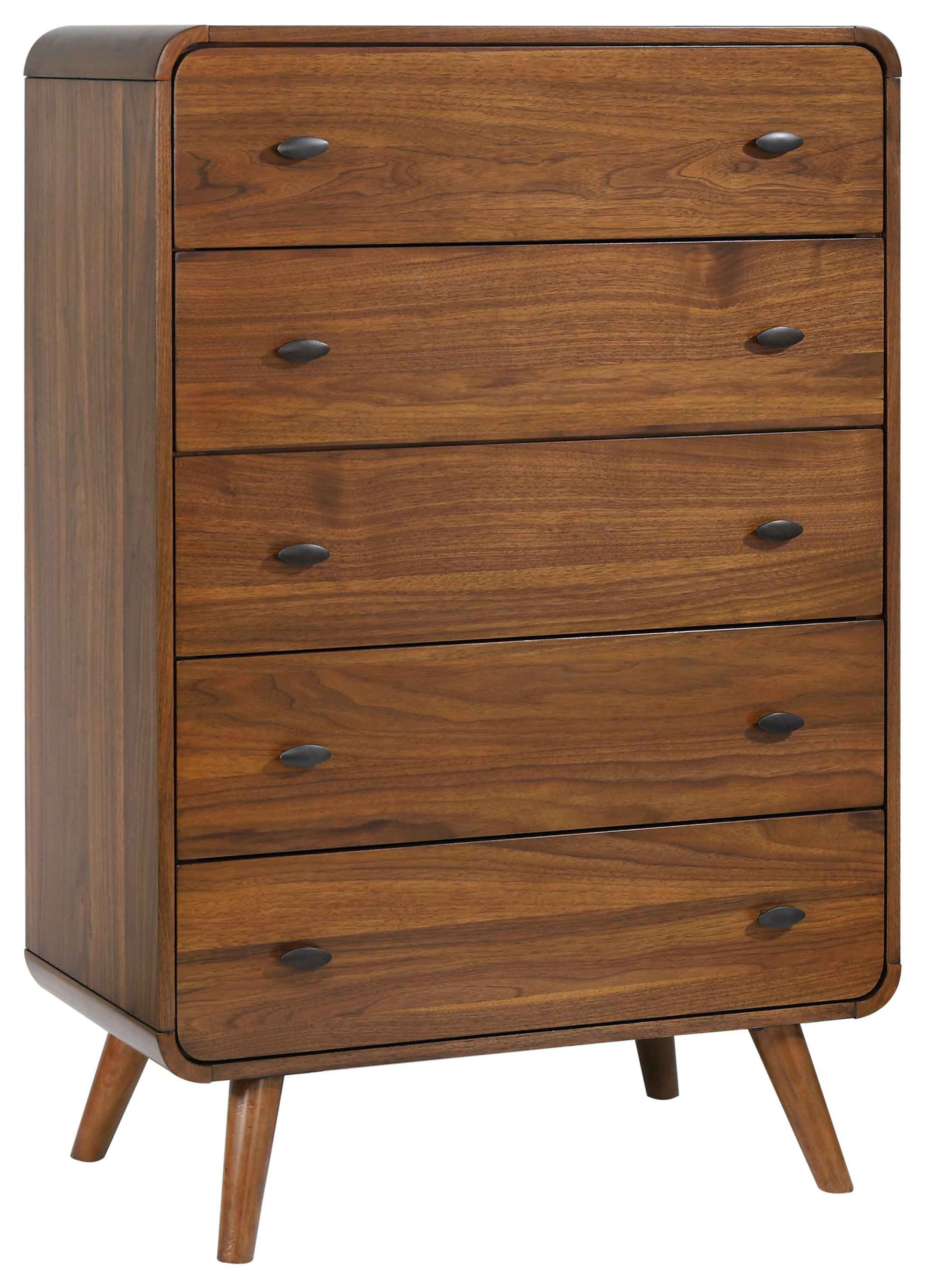 Wade Logan Kegan 5-Drawer Chest, Dark Walnut & Reviews | Wayfair