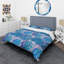  Ensemble de housse de couette en microfibre bleu / rose clair-40702065