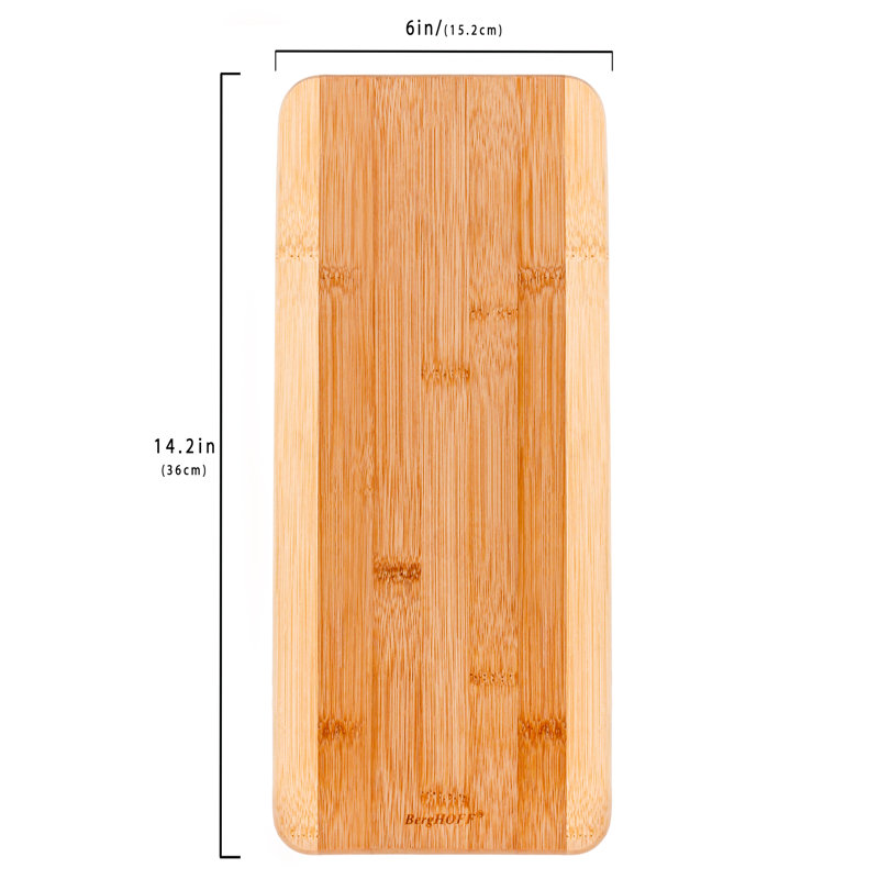 Bamboo Two-Toned Long Rectangular Cutting Board 14.7"