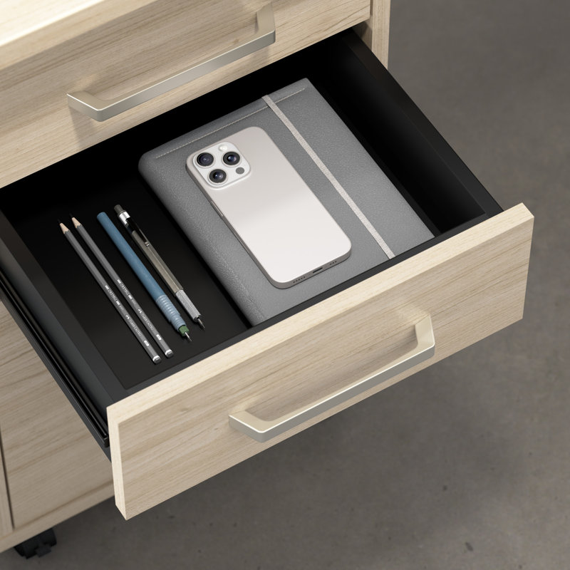 Armoire avec tiroirs Bush Business Furniture Vista, Orme naturel