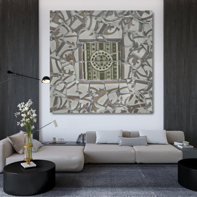  GST Gallery Wrapped Canvas Art Titled: Olive Gaudi Tile