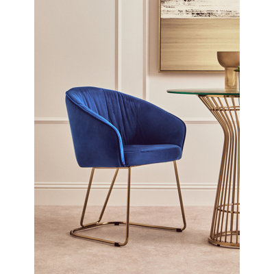 Velvet Upholstered Side Chair
