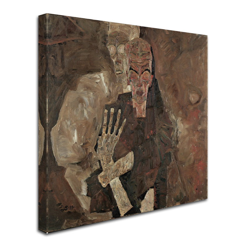 « décès et man », reproduction sur toile tendue, H 14 po x l 14 po