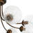 Mid-century 8-light Water Patternede Glass Semi-flush Mount-1681351499