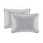 Ensemble de courtepointe réversible gris simple / simple TG avec protection antimicrobienne