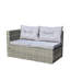 Patio en gris avec rangement - Design protégé et contemporain