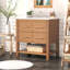 Fet 30" Single Bathroom Vanity With Solid Wood Frame And Ceramic Top-1012999717