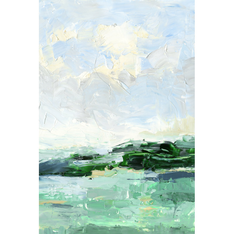 Forecast II - Painting on Canvas, 122 cm H x 81 cm W, Black Floater Frame