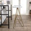 Tabouret de bar rond 30 po Trinity Modern en métal blanc et doré avec pieds en épingle à cheveux et repose-pieds intégré-939303616