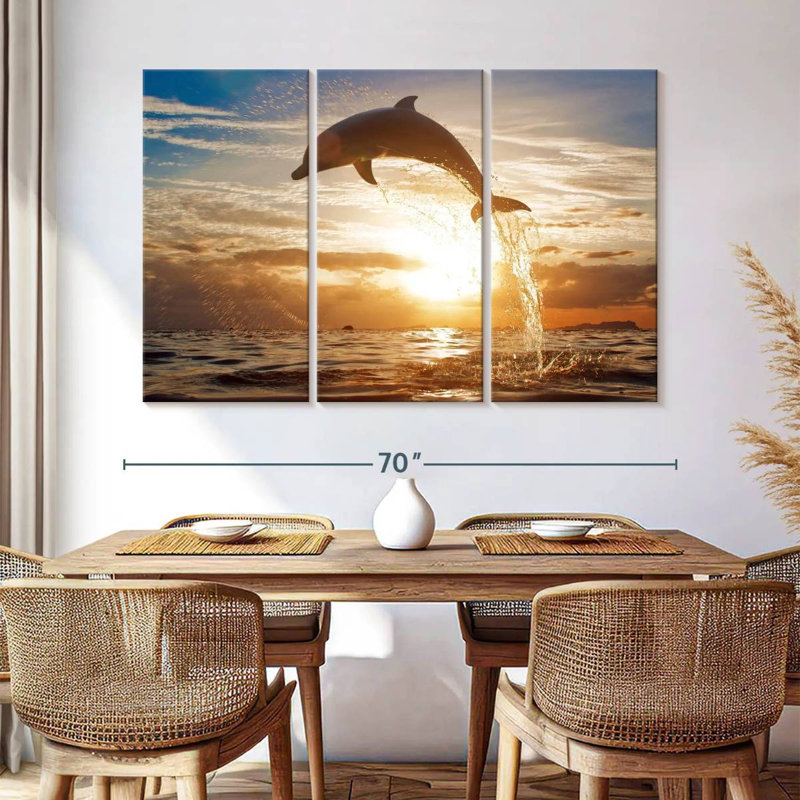 Brampt Dolphin Jump Silhouette, 42" H x 65" W