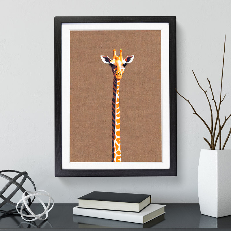 Skinny Giraffe - Framed Print, Black, 34cm H x 25cm W x 2cm D