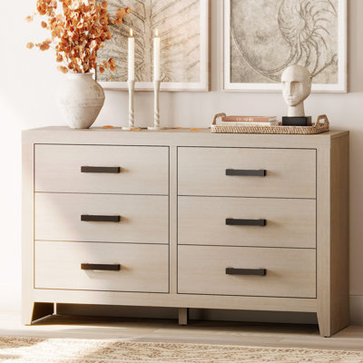 Commode double 6 tiroirs Rustic Brown