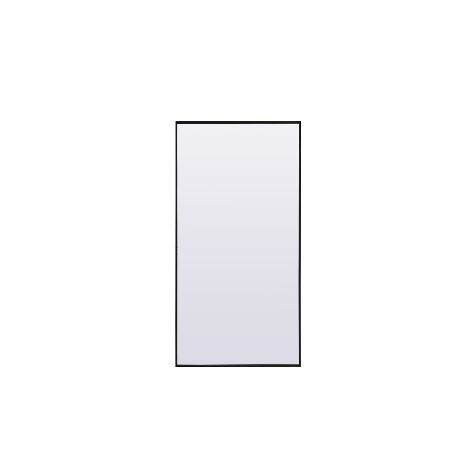 Sabine Metal Rectangle Floor Mirror, 60" x 30", Black