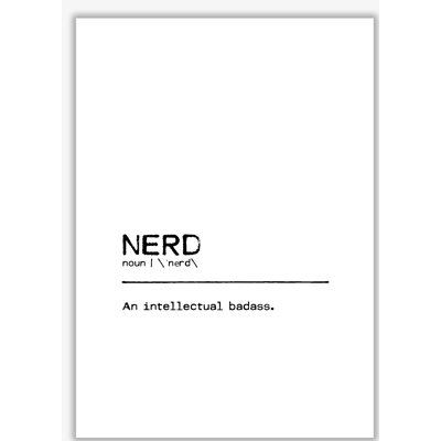 Nerd Badass Definition Quote - Print