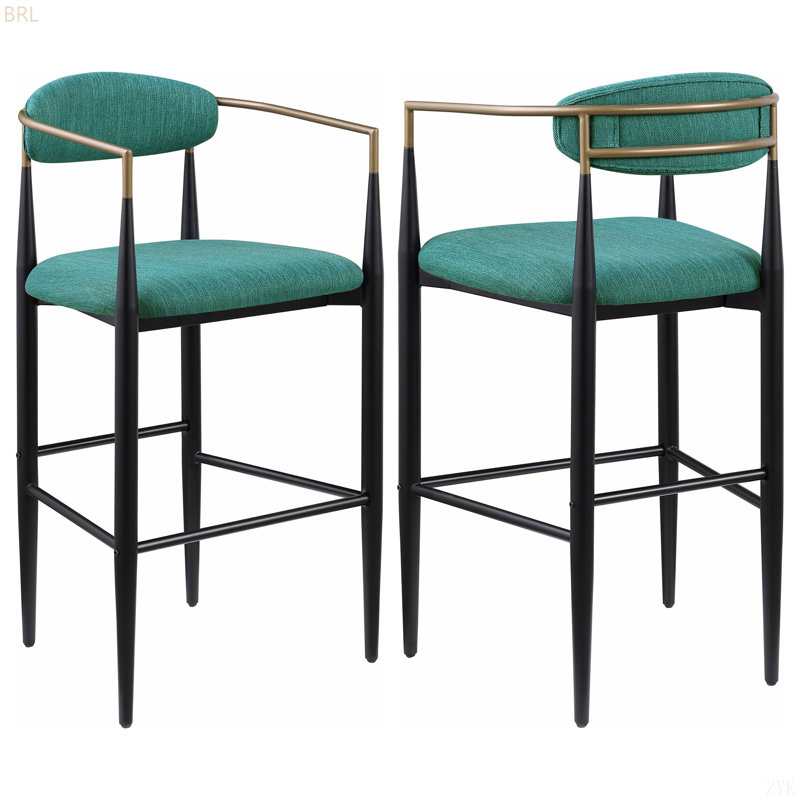 Chaise rembourrée en tissu (ensemble de 2), Vert