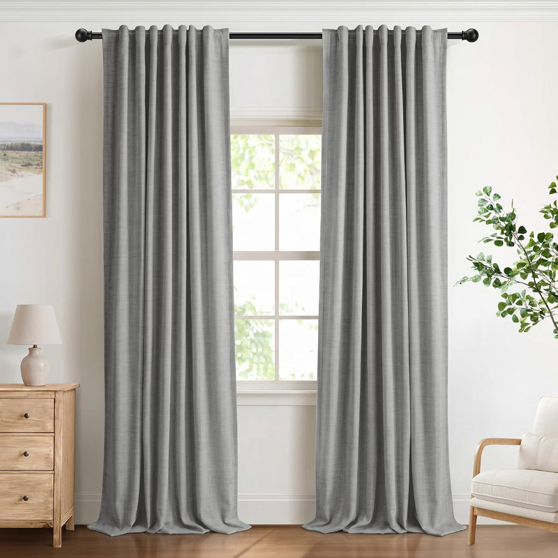 Blackout Curtain Pair, Grey