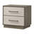 2-Drawer Nightstand Bedside Table Grey Oak