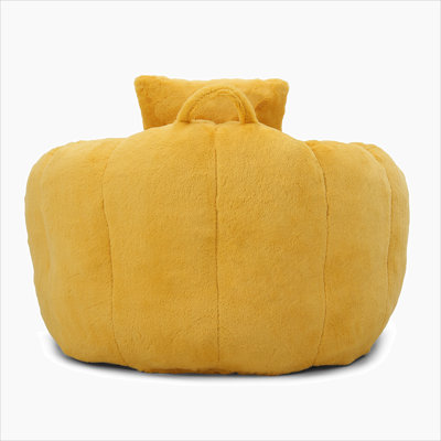 Giant Bean Bag Chair withFootstool, Oversized Bean Bag for Adults and Kids, Faux Fur Large Chair with Filler, Stuffed Big Accent Sofa, Floor Sofa by Trule