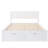 Full Platform Bed Frame with 2 Storage Drawers, Solid Pine Wood Bed with 8 Support Legs, No Box Spring Needed