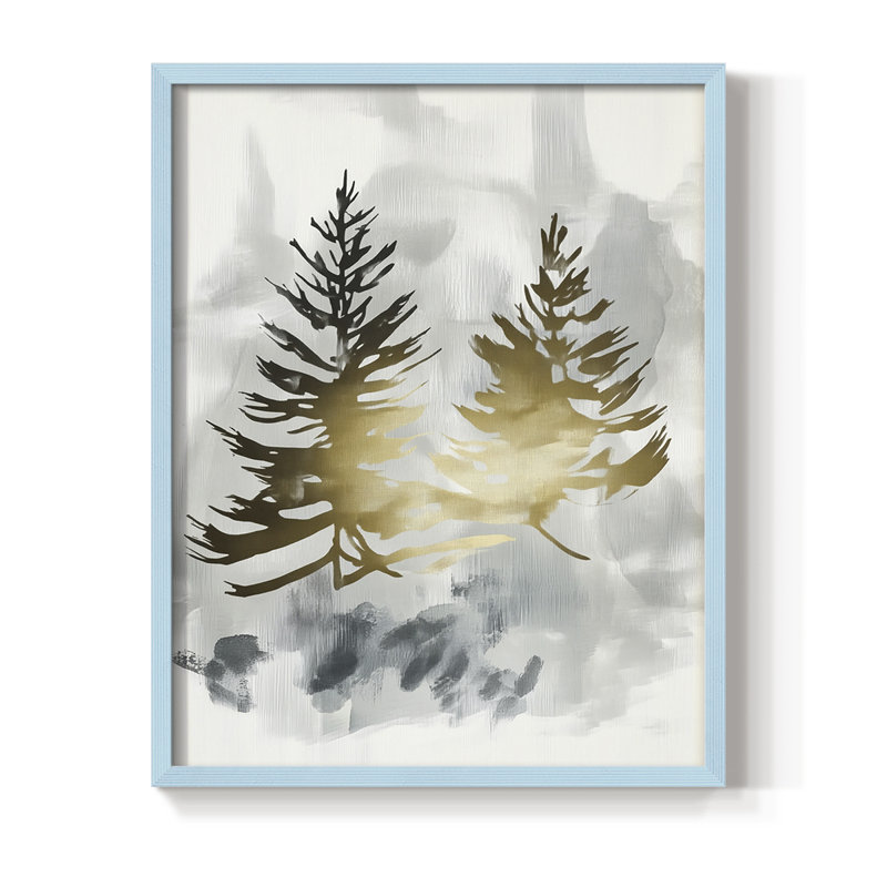 Reproduction encadrée - bois massif, H 11 po x l 9 po, Bleu