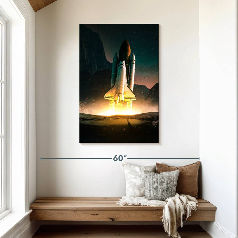 Oberle Space Shuttle Fantasy, 45" H x 30" W
