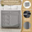 Meuble-lavabo simple 36 po à 2 tiroirs avec comptoir escamotable