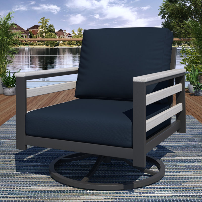 Townsend 7 - Person Patio Conversation Set with Sunbrella® Cushions, Canvas Navy Sunbrella® Canvas