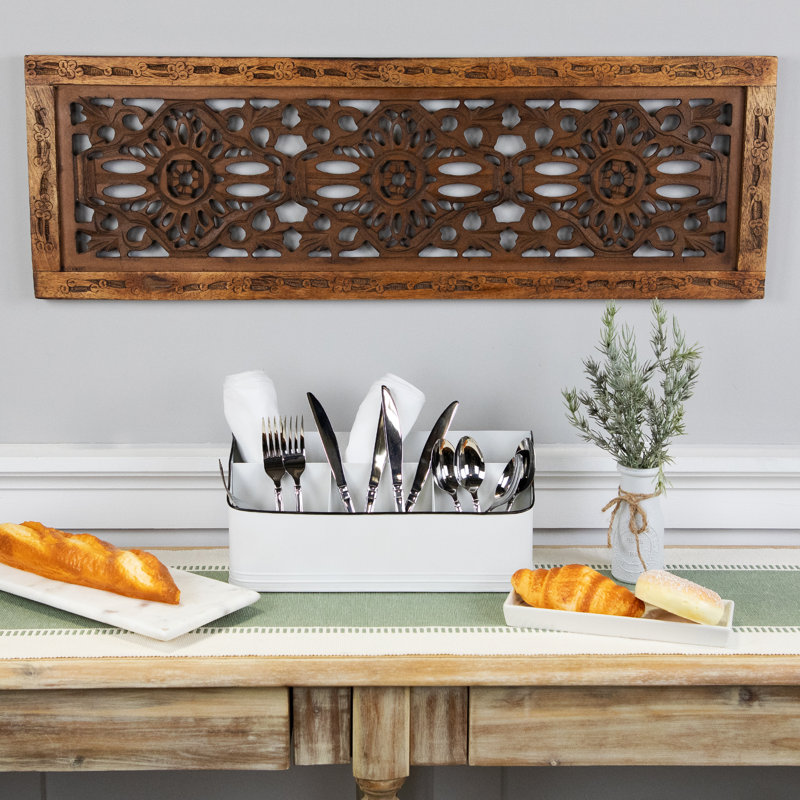 Metal Rectangle Flatware Caddy