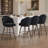 27" Upholstered Swivel Counter & Bar Stools with Large Seat, 360° Swivel Kitchen Island Chairs with Solid Wood Legs, Black Sherpa, Set of 2-1629698087