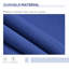 Auvent de balcon 13 'x 8' - Bleu foncé. Et eau. Manivelle manuelle. Cadre en aluminium. Terrasse, utilisation dans la cour. Ajustement multi-surfaces. Protection solaire réglable. Réduit la chaleur. Choix d'installation polyvalents.