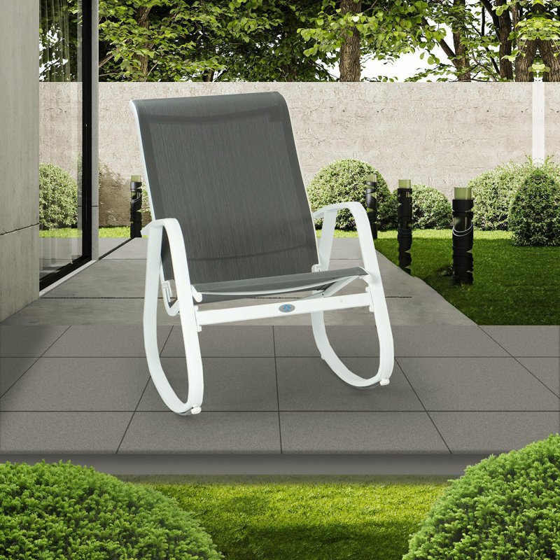 Wicker Outdoor Chair, Gray