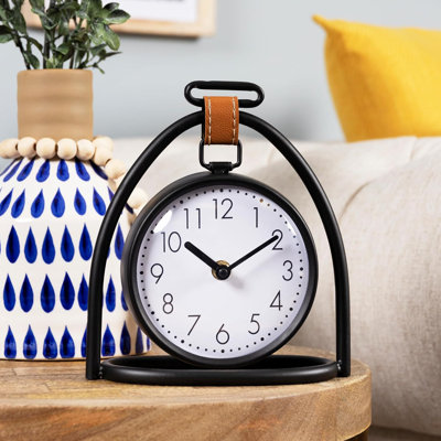 Black Metal Tabletop Clock