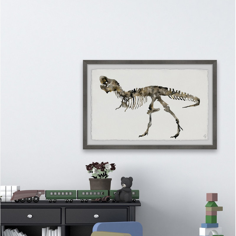 Brooten 'T-Rex Fossil' Framed Print, 8" H x 12" W x 1.5" D