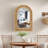Brooklen Rattan Frame Arch Wall Mirror
