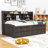 Binnings Twin Size Wood Platform Bed with Shelves and Twin Size Trundle-177424691