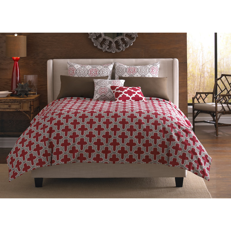 Sinbad Machine Woven Geometric Shapes Comforter Set, King Comforter + 5 Additional Pieces