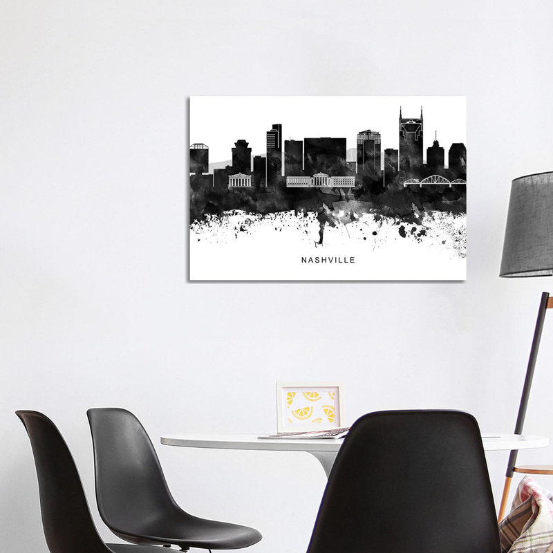 Nashville Skyline by WallDecorAddict - Wrapped Canvas Print, 101.6 cm H x 66.04 cm W x 1.91 cm D