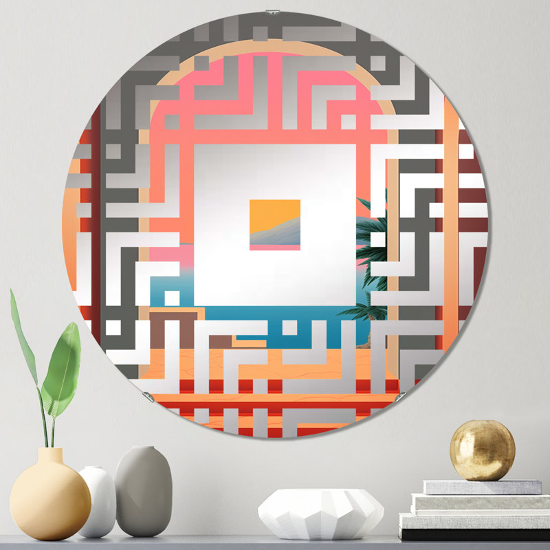 Cassiter - Miroir mural carré, 23,6 po x 23,6 po